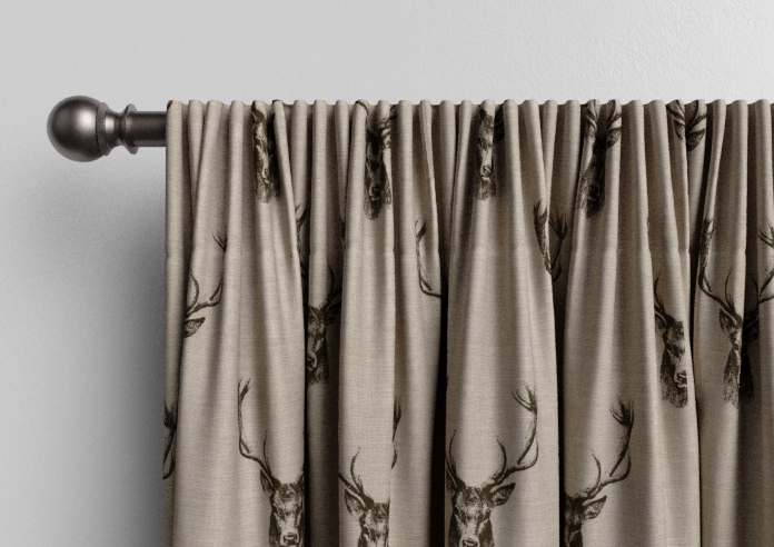 Stags, Charcoal - Made to Measure Curtains - Image 9